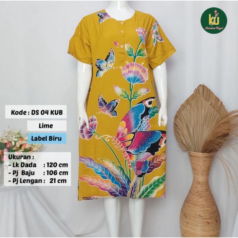 Daster Kencana Ungu Biru Polosan