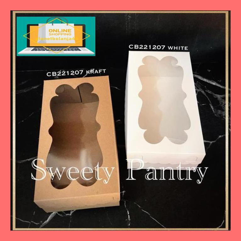 

Pddsavsd Dus Kue / Packaging Cake / Cake Box 22X12X7Cm Ivory White Dpddv