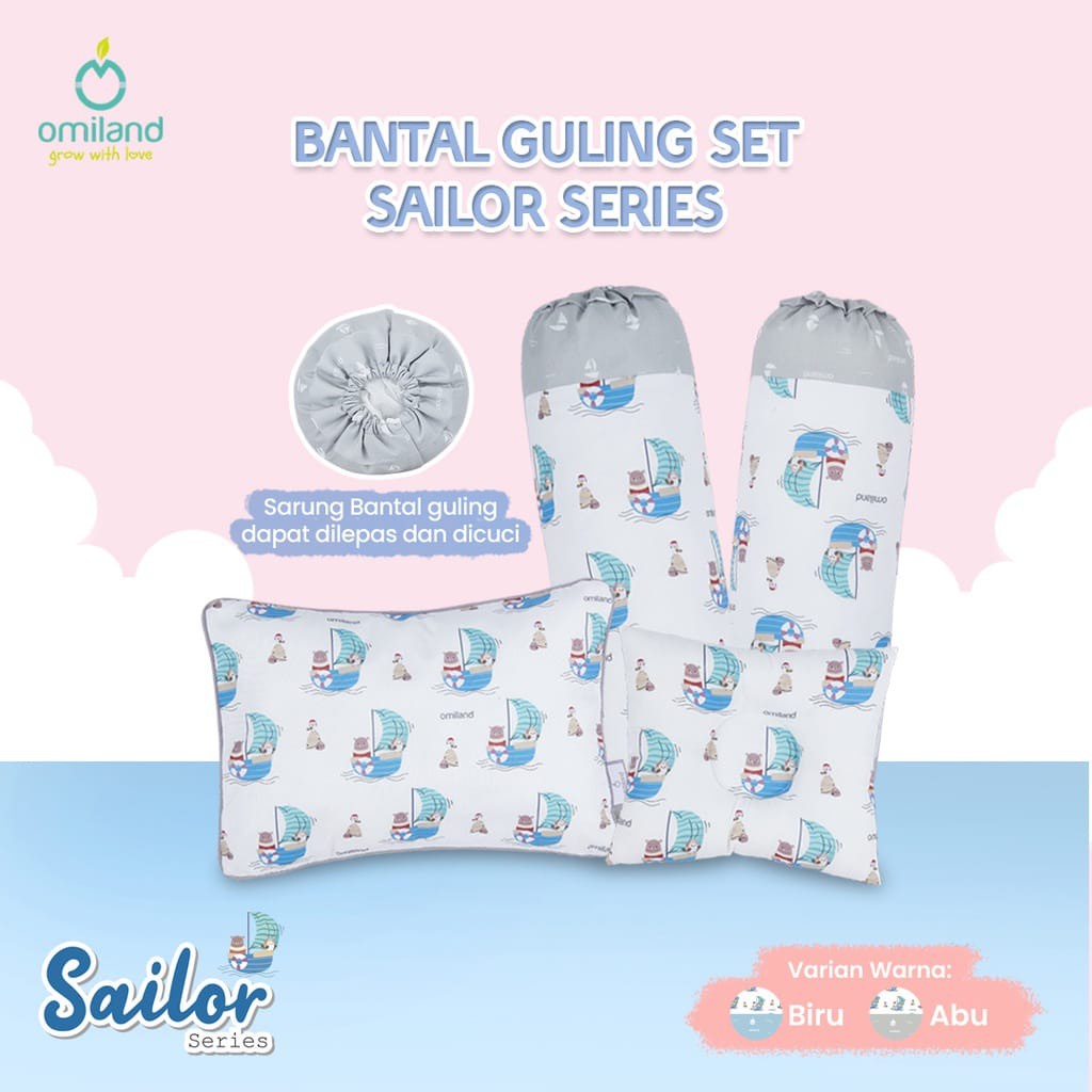 Omiland Bantal Guling Set+Bantal Peang Sailor (OB37161 OB37162)