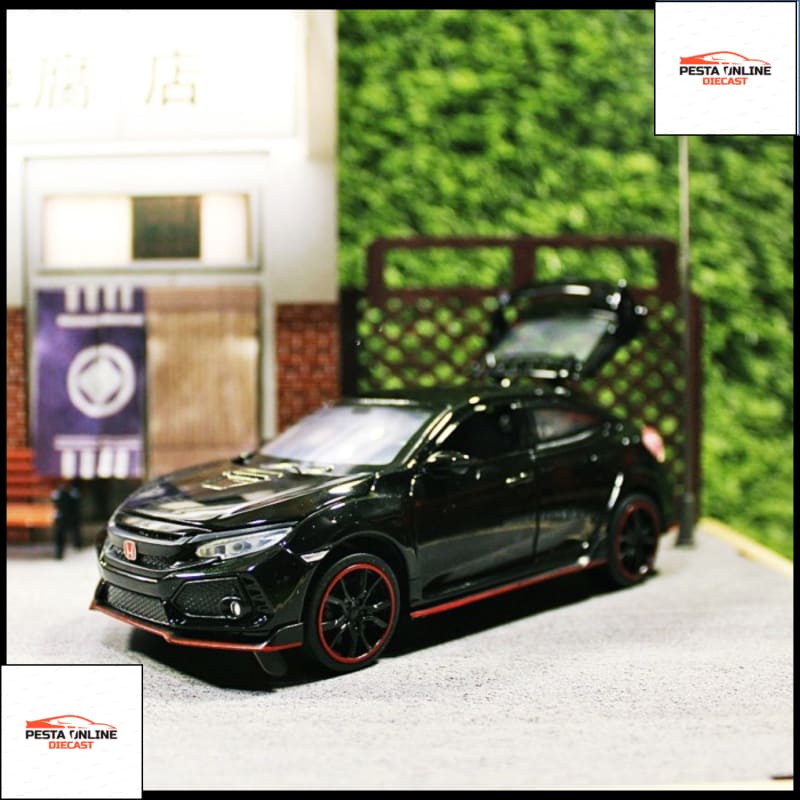 MINIAUTO Diecast Mobil Honda Civic Type R Miniatur hitam MINIAUTO 1:32 typer