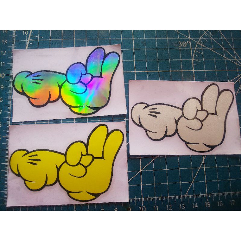 stiker cuting animasi jari tangan