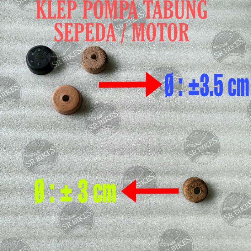 Klep Pompa Tabung / Angin Sepeda &amp; Motor. Besar 3.5 cm / Kecil 3 cm