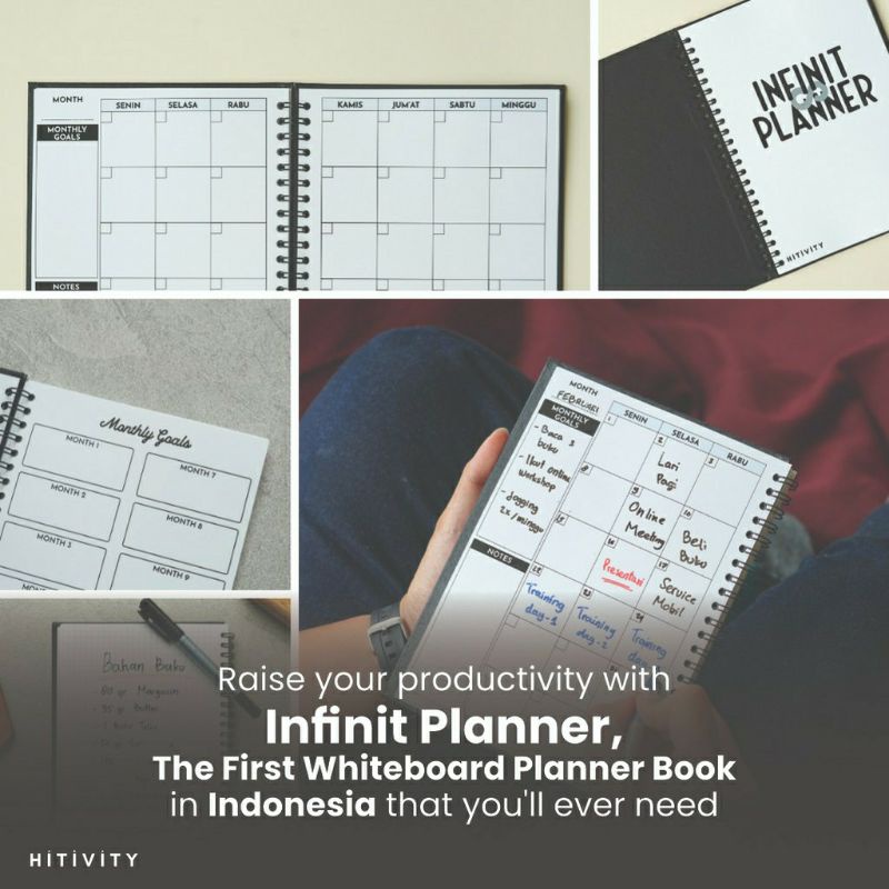 buku catatan INFINIT PLANNER note book buku whiteboard agenda jurnal rencana harian bulan tahun memo