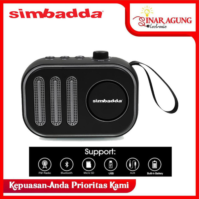 Simbadda Portable Bluetooth Speaker CST 330N Black Revolution