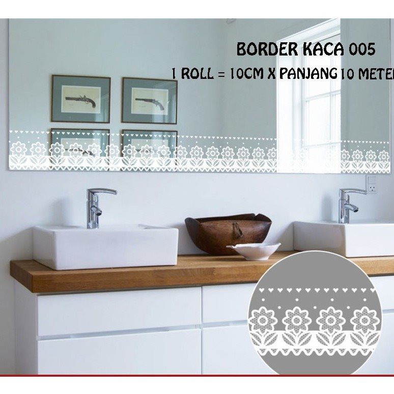 BEST SELLER  BORDER KACA MURAH STICKER TRANSPARAN - KACA 005