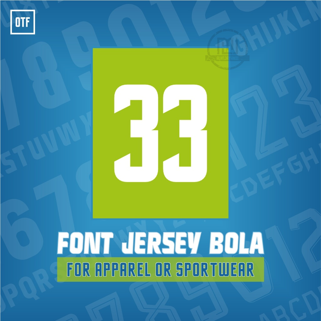 FONT JERSEY BOLA KEREN UNTUK APPAREL OR SPORTWEAR