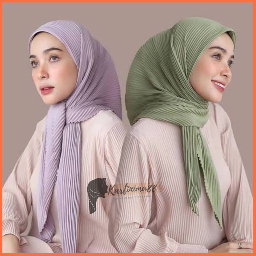 BELLA SQUARE PLISKET / HIJAB SEGIEMPAT PLISKET LIDI / JILBAB BELLA PLISKET / BELLA SQAURE PLEATED