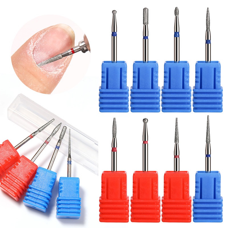 1pcs Mini Carbite Nail Drill Bits Manicure Drill Untuk Milling Cutter Mesin Listrik Kikir Kuku Buffer Peralatan Nail Art