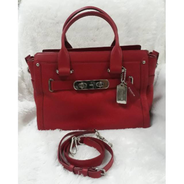 Preloved Coach Swagger 33 True Red
