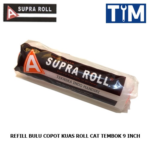 SUPRA ROLL Refill Bulu Copot Kuas Roll Cat Tembok 9 INCH - WARNA PUTIH