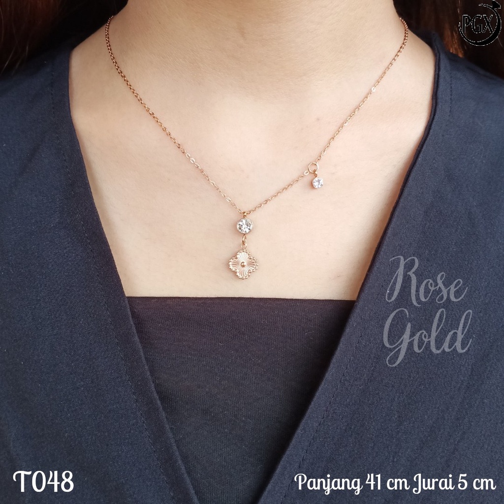 PGX Kalung Titanium Wanita Panjang Multi Layer Anti Karat Premium - T048