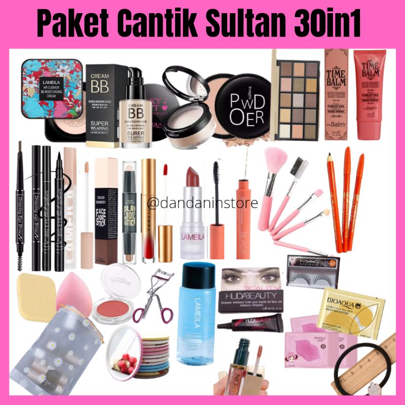 Set Make up Sultan 30in1 Kosmetik Lengkap 1 Set Paket Kecantikan Makeup Sepaket Seset Perawatan Wajah Wanita Lengkap Murah Termurah Original