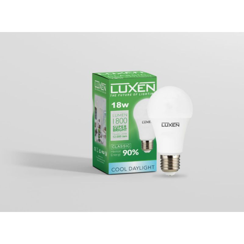 LUXEN LAMPU LED BULB 18W 18 WATT CLASSIC PUTIH 6500K COOL DAYLIGHT