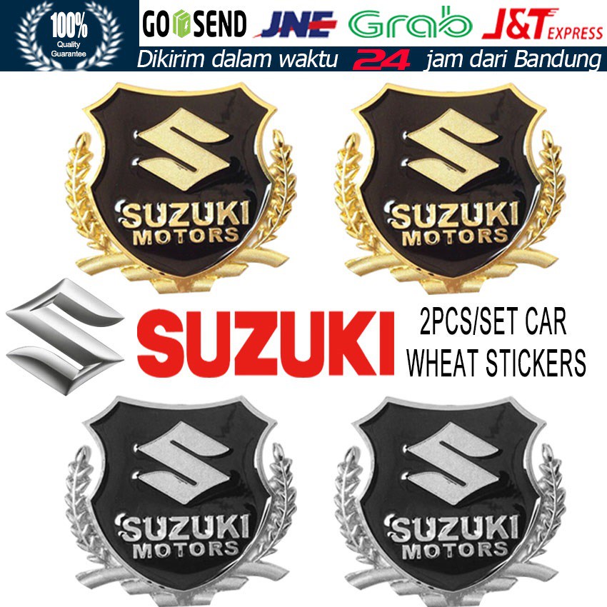 2Pcs 3D MOTOR Mobil Logo Mobil Emblem Badge Decal Sticker Untuk Suzuki ERTIGA Swift XL7 SX4 Jimy vitara jimy