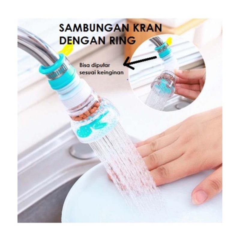 BEAUTY JAYA - BISA COD - Aerator Sambungan Kran Air 360 Derajat - Saringan Air Keran Putar - Warna Random