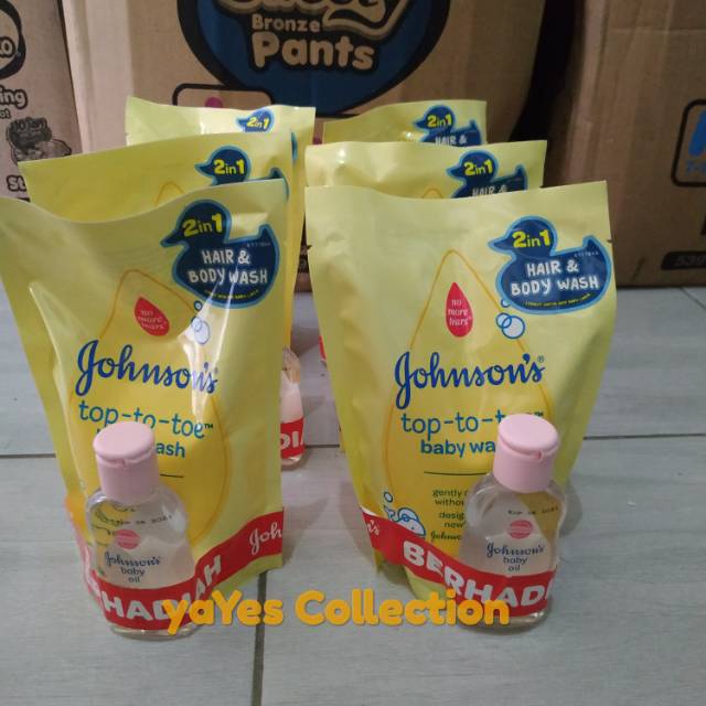 Sabun cair bayi 400 ml johnsons baby top to toe hair &amp; body wash milk rice ttt 2in1 refill newborn