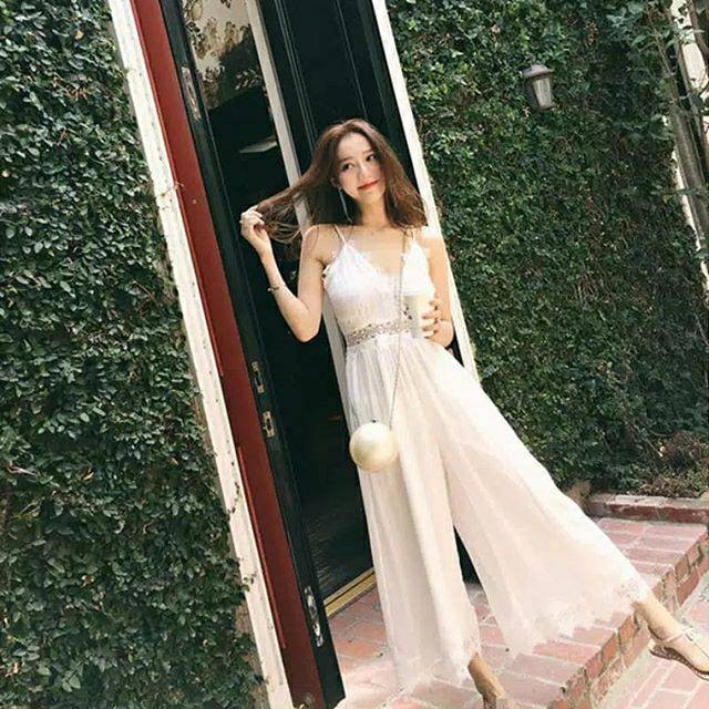 𝐑𝐄𝐀𝐃𝐘 𝐒𝐓𝐎𝐂𝐊 𝐒𝐀𝐅 - OSHA white jumpsuit woman premium / casual playsuit / korean summer set / beachwea