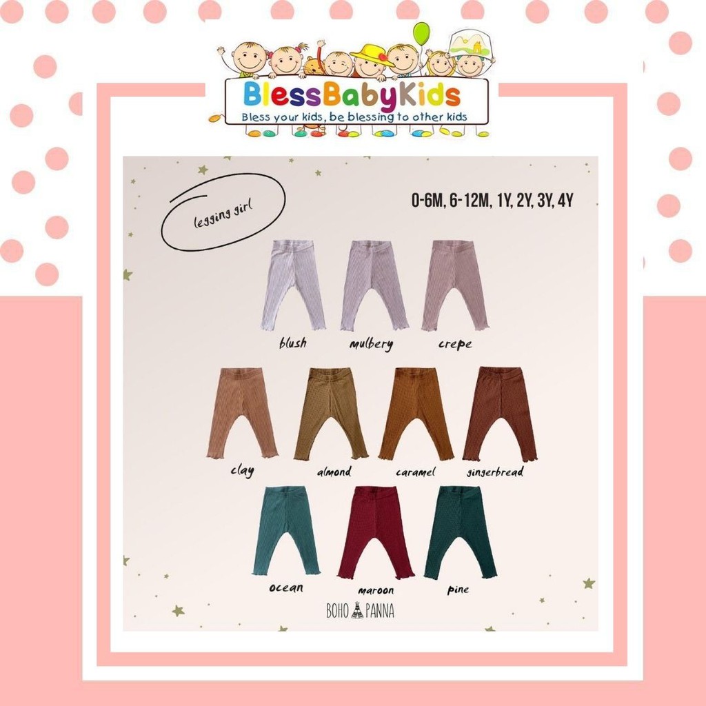 Bohopanna - Bohobaby Legging Girl / Legging Bayi Anak