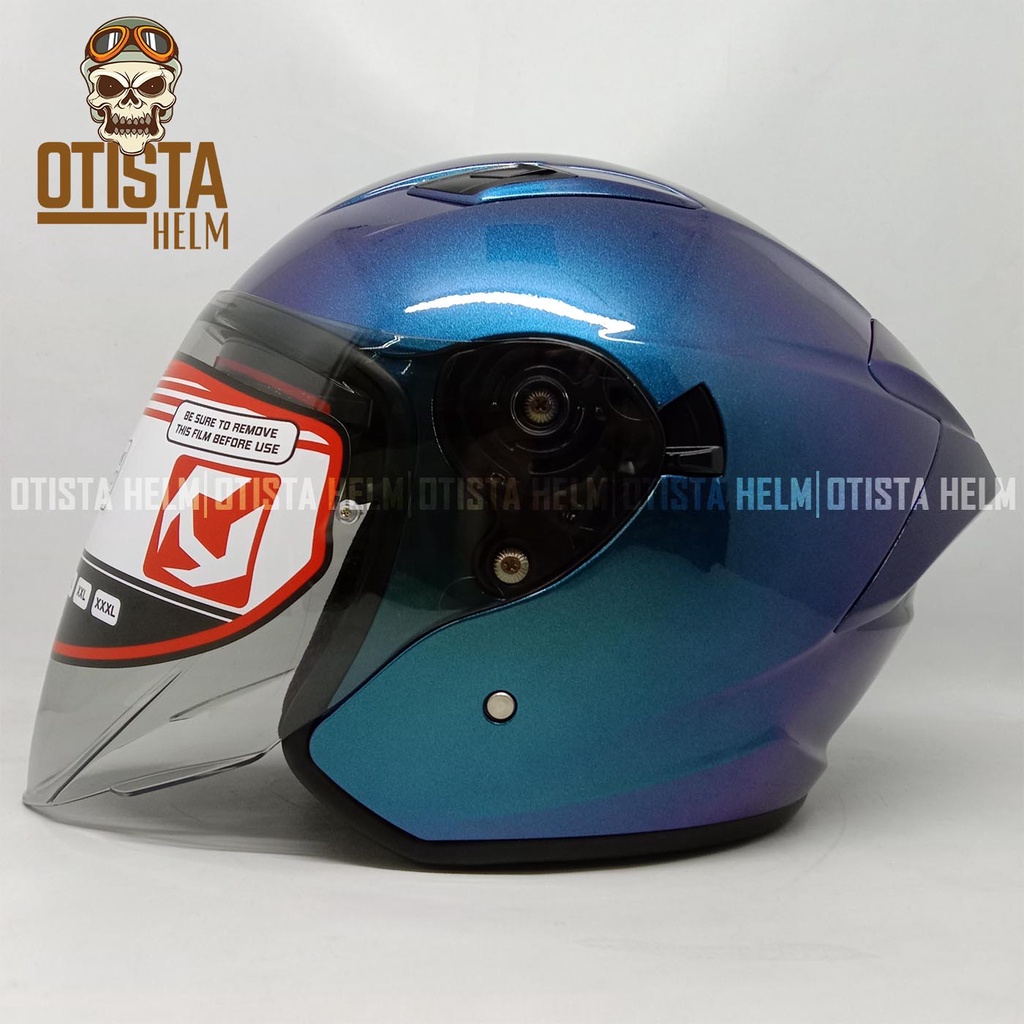 NHK S1 GP PRO SOLID CHAMELEON | DD-Ring | Double Visor - Light Smoke