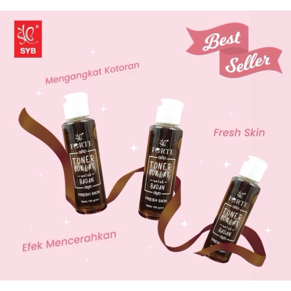 SYB FORTE TONER BADAN COKLAT 100GR ORIGINAL - TONER PEMUTIH BADAN BPOM