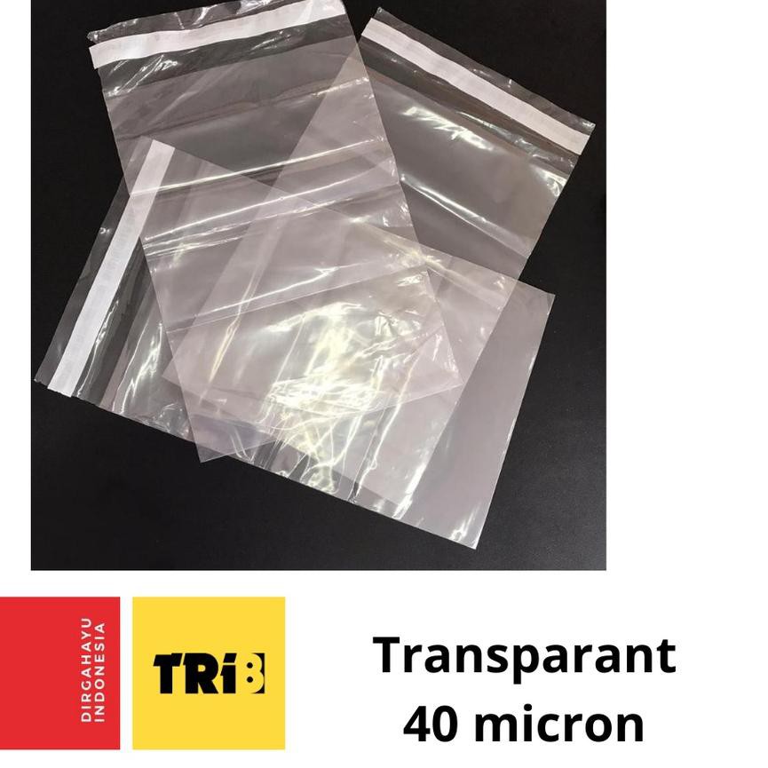

(Terbaik) TRANSPARAN/ CLEAR Polymailer 30x42+5 cm Amplop Plastik Bening dengan Perekat Security