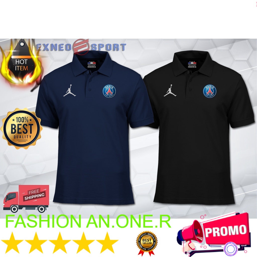 ⭐️⭐️⭐️⭐️⭐️POLO LOGO Super PremiumBaju Polo Air Jordan Team PSG FC T-Shirt Casual Graphic Tee / LOGOS