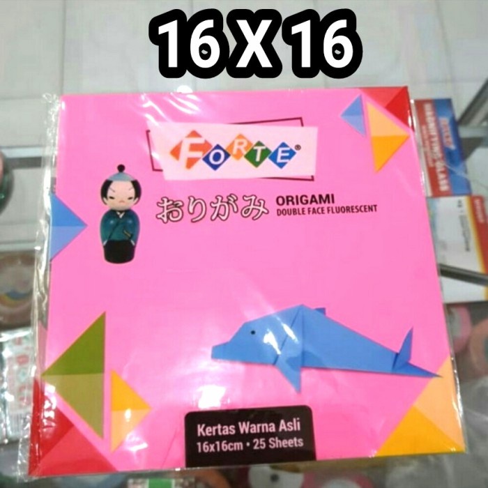 

Kertas Origami FORTE 16 X 16/Kertas Lipat Warna 2 Sisi