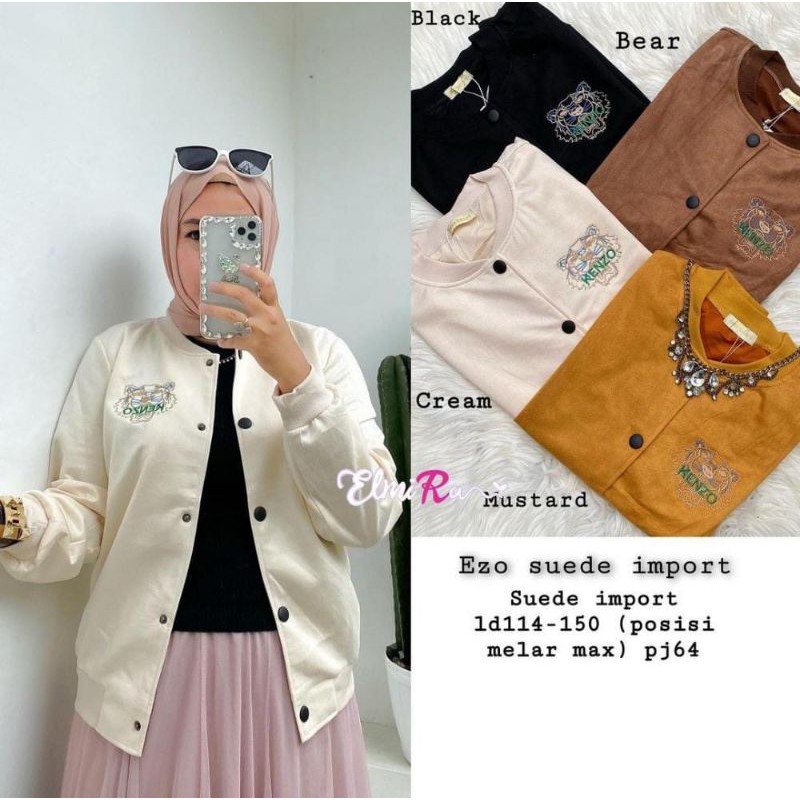 Ezo YSL LV Suede Jaket ori Elmira (jaket suede ld150cm)