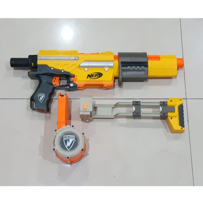 Nerf Elite Gun Pistol Mainan Alpha Trooper Cs18 N Strike Bekas Shopee Indonesia