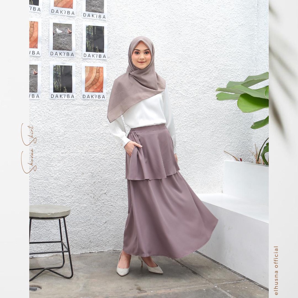 [𝐄𝐥𝐡𝐮𝐬𝐧𝐚] sheeva skirt / rok rample / rok daily / rok panjang rample / bawahan wanita / rok A