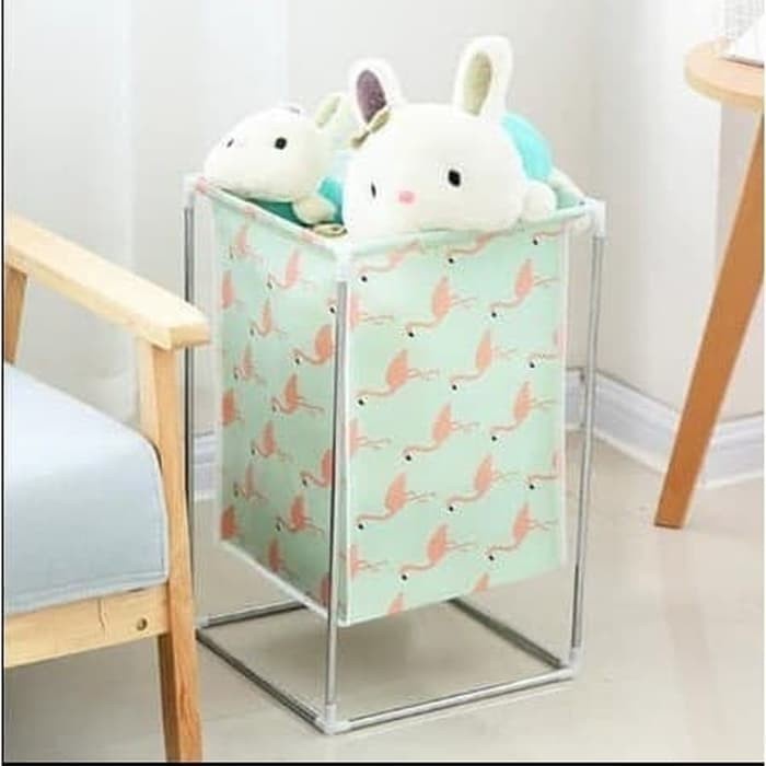 Keranjang Baju Cucian Stand Baju Kotor Laundry Basket Tempat Baju