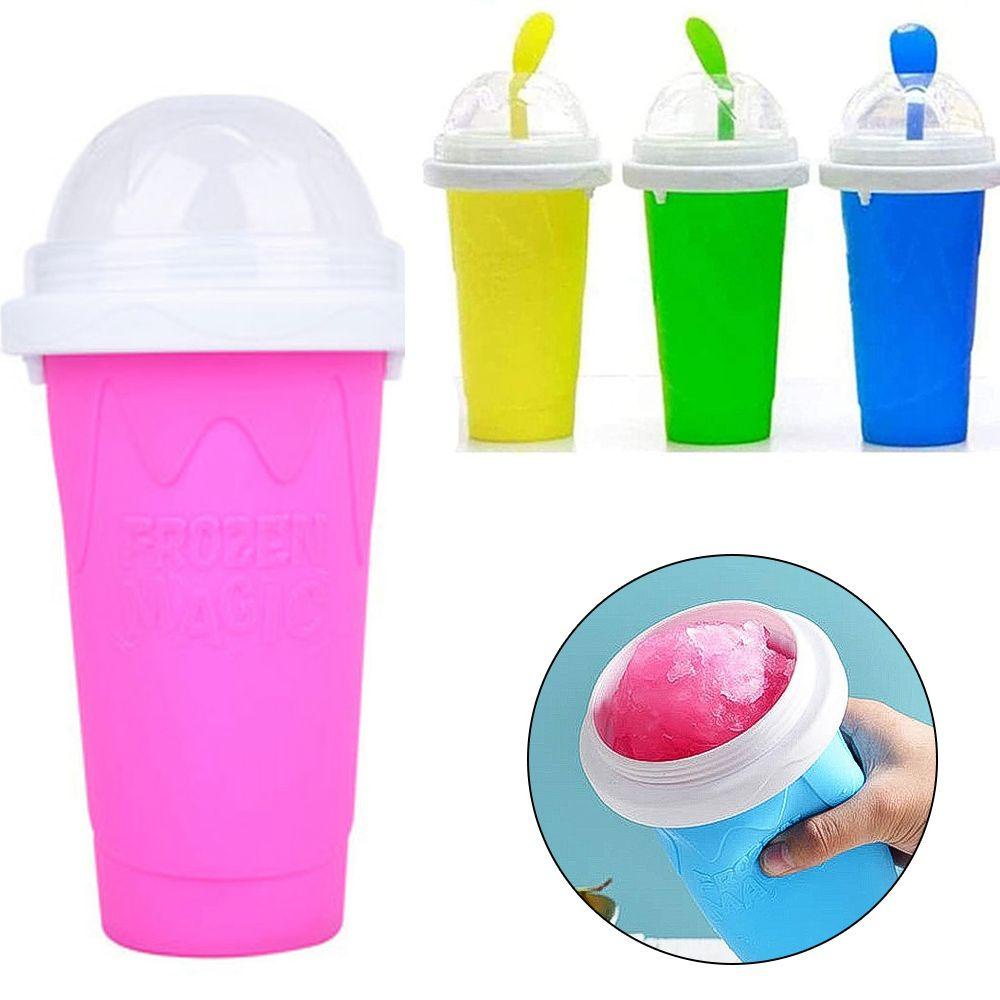 [Elegan] Smoothie Cup Silikon 350ml Ice Cream Quick-frozen Homemade Cepat Dingin Cooling Cup