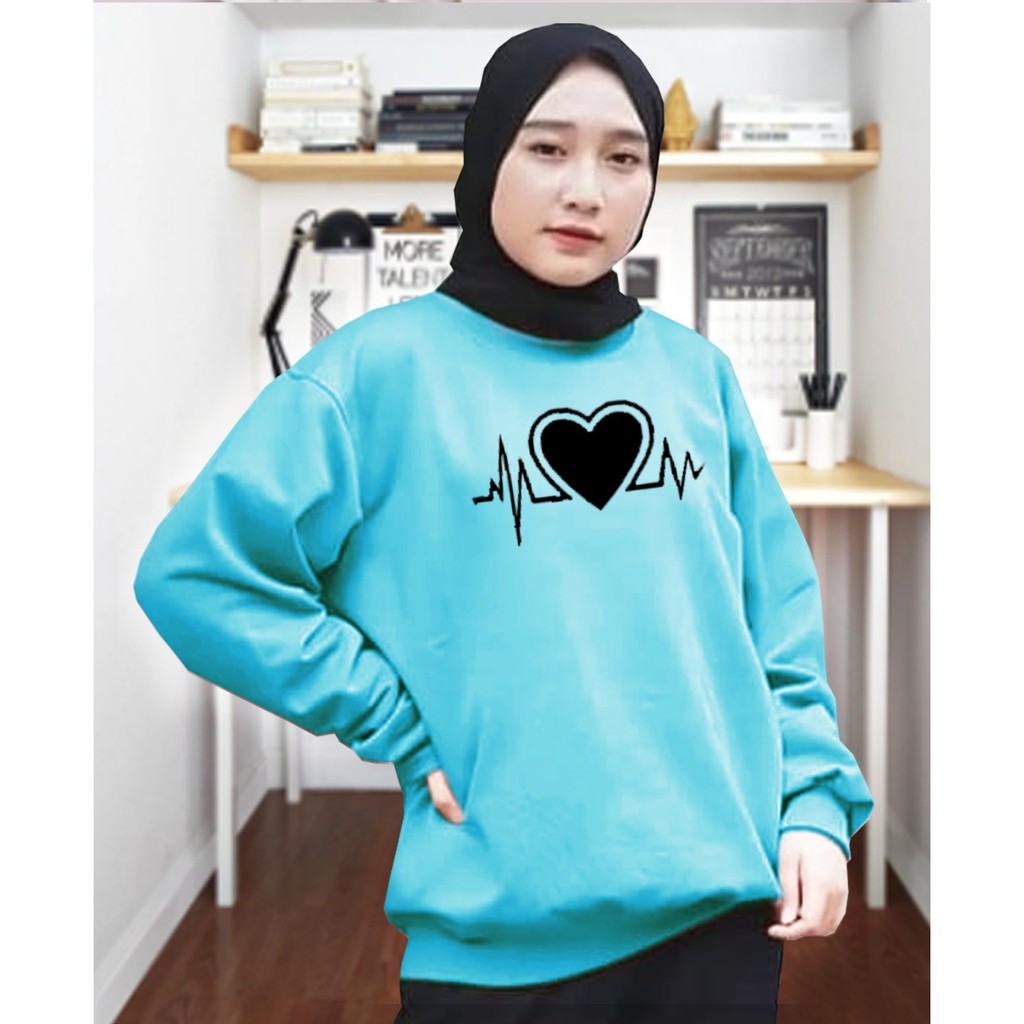 Kaos Lengan Panjang LOVE NYAWA/ Kaos Sweatshirt / Atasan Wanita / Atasan Wanita Lengan Panjang