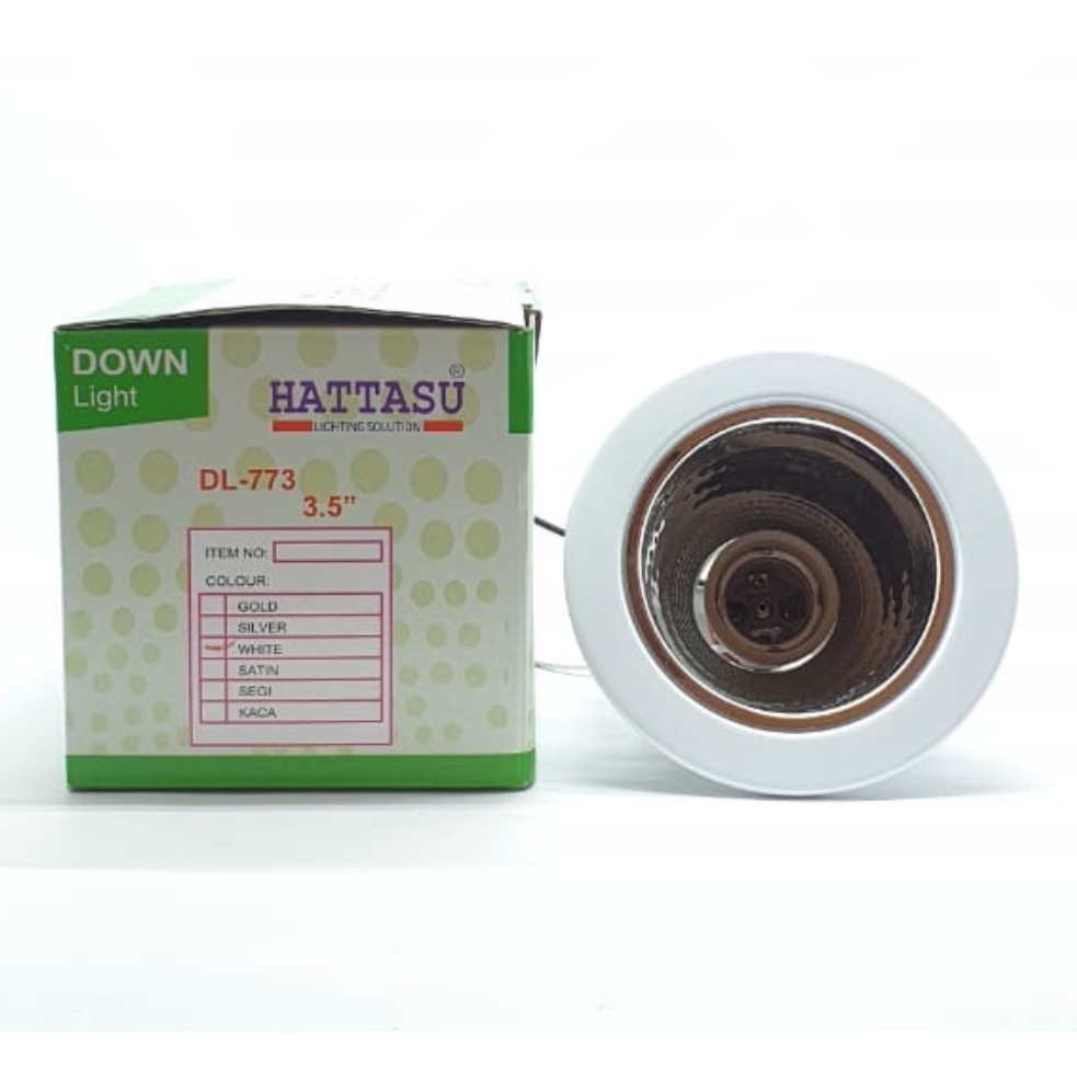 HTS DL-773 Putih Down Light  3,5&quot; 2 Kaki (bisa distel) Fiting Rumah Lampu Led Reflector Bagus