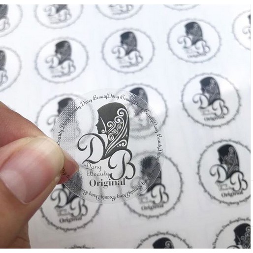 

Sticker Label Toko Transparan murah, cetak sticker bening, cetak sticker transparan, desain custom