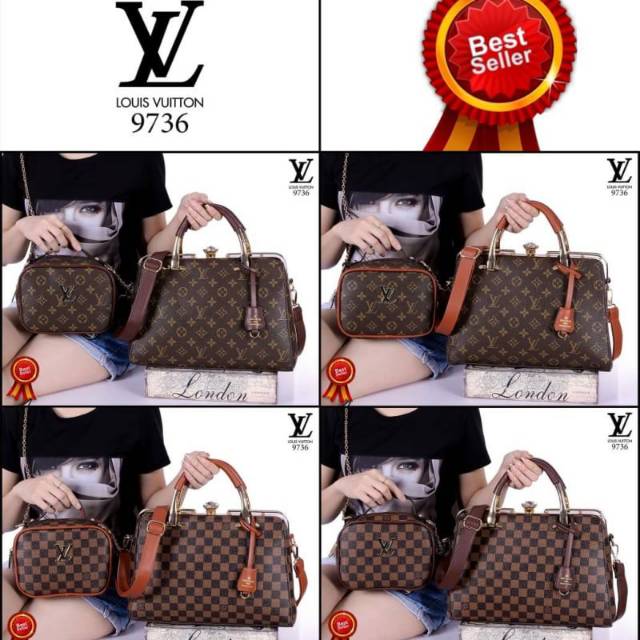 Louis Vuitton Tiara With mini Bag 2in1 Signature HandBags Monogram & Damier Leather Hardware Gold