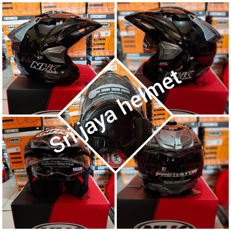 HELM NH PREDATOR CRYPTON BLAK DOBEL VISOR
