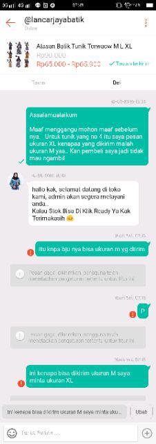 Atasan Batik Tunik Terwaow M L Xl