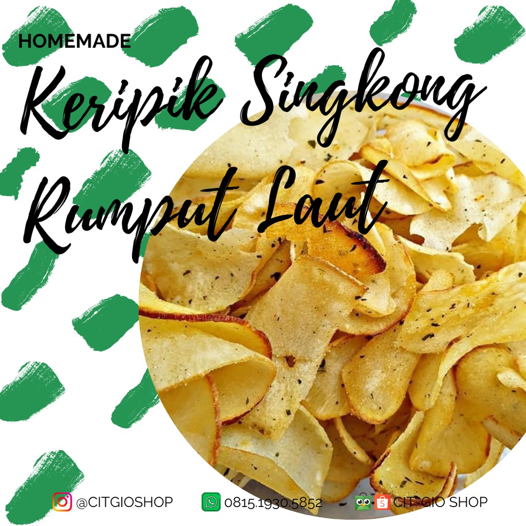 

KERIPIK SINGKONG RUMPUT LAUT HOMEMADE 500gr