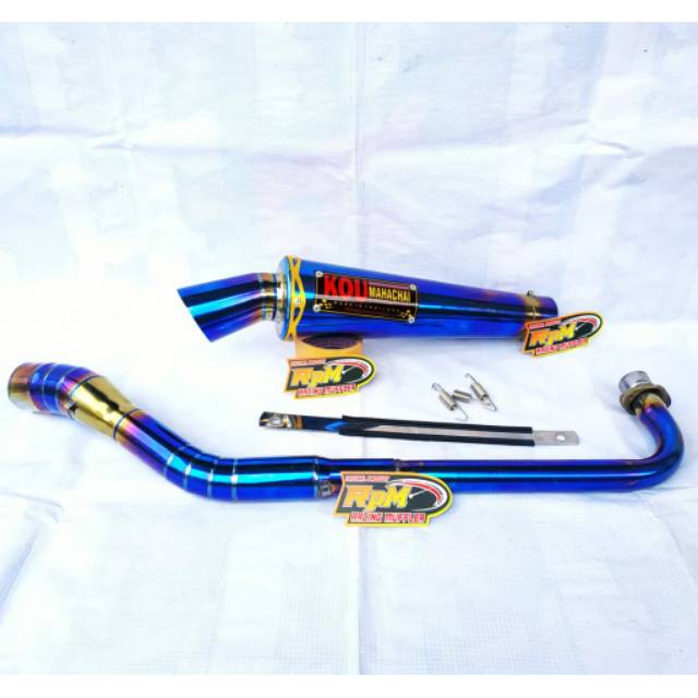 Knalpot KOU bluemoon kolong Jupiter z Vega R Supra Grand Karisma C70