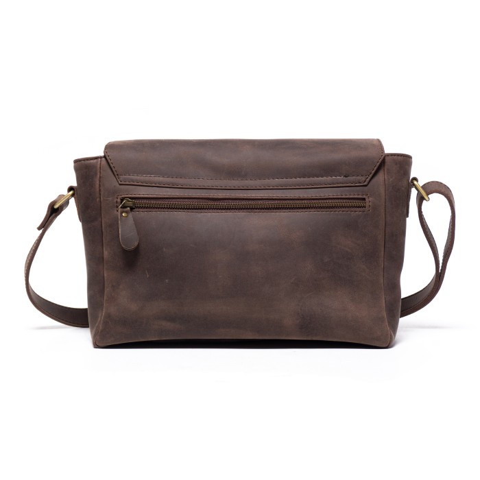 Hot sale   HUGO Tas Selempang Messenger Kerja Laptop Kulit Asli Pria Crazy Horse   hanya di shopee