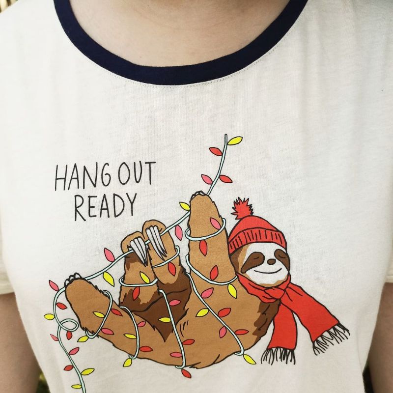 KAOS PUTIH NATAL BIG SIZE HANGOUT BAJU LIBURAN KAOS JUMBO BRANDED STOCKLOT ATASAN WANITA JUMBO BIG S