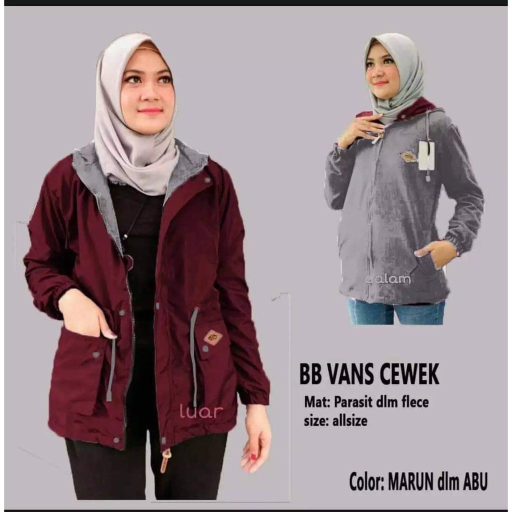 JAKET PARKA WANITA BOLAK BALIK JAKET WANITA PARKA BB MURAH JAKET PARKA CEWEK JAKET PARASUT WANITA-1
