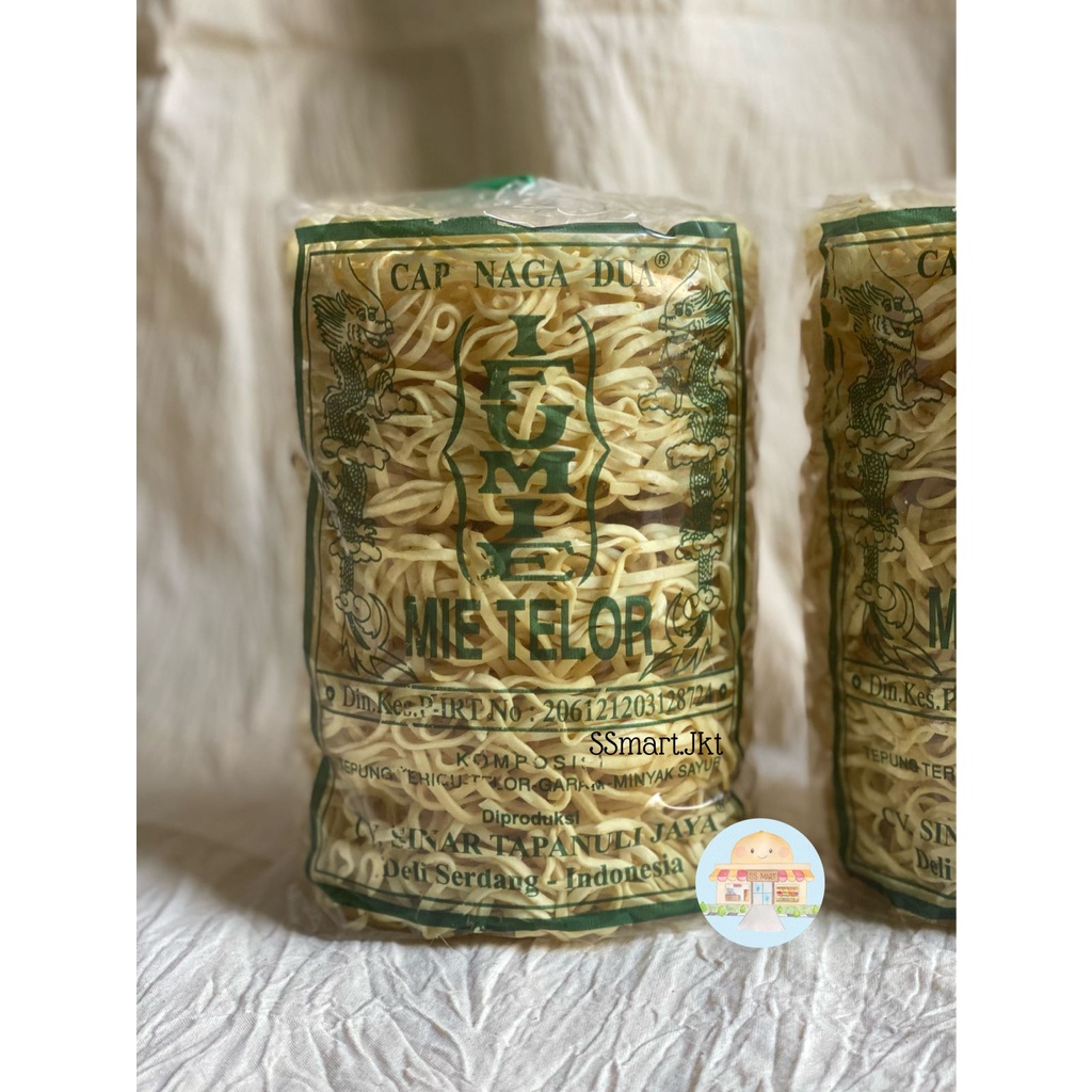 Ifumie Cap Naga Dua / Mie Telor Naga Medan / Mie Telur 500gr - 1 Bks