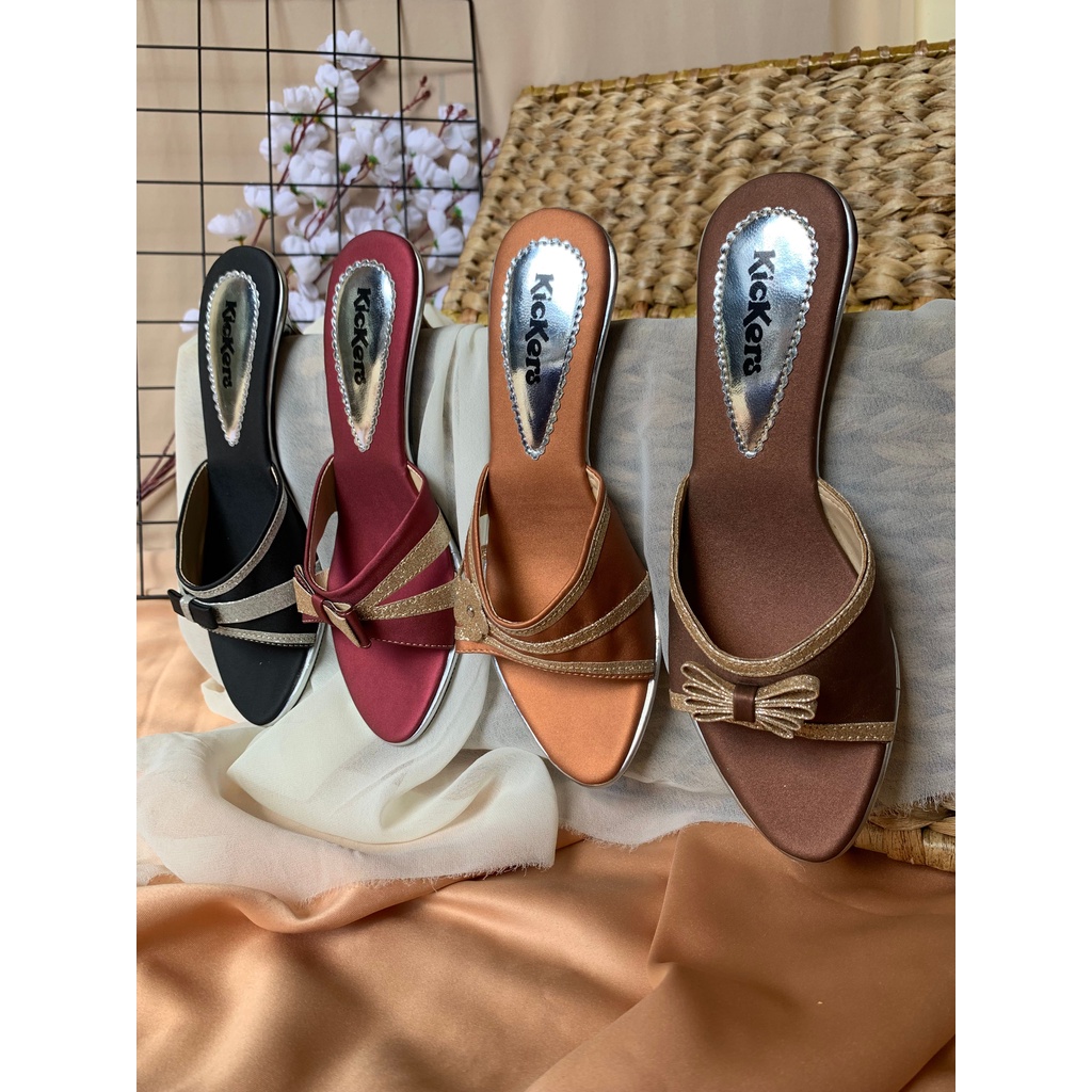 (HARGA PROMO=PACKING TANPA KARDUS) SANDAL HIGHHEELS NISSA 1 CEWEK RESEPSI HAK TINGGI 5CM  PEREMPUAN HEELS KERJA PESTA IBU  FEMINIM PESTA TERLARIS TERMURAH  WANITA GLITER LANCIP TERMURAH TERLARIS