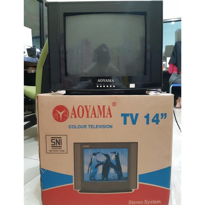 TV Tabung Aoyama 14 inch SUDAH DIGITAL FREE PACKING KAYU (KHUSUS JNT/JNE/DLL)