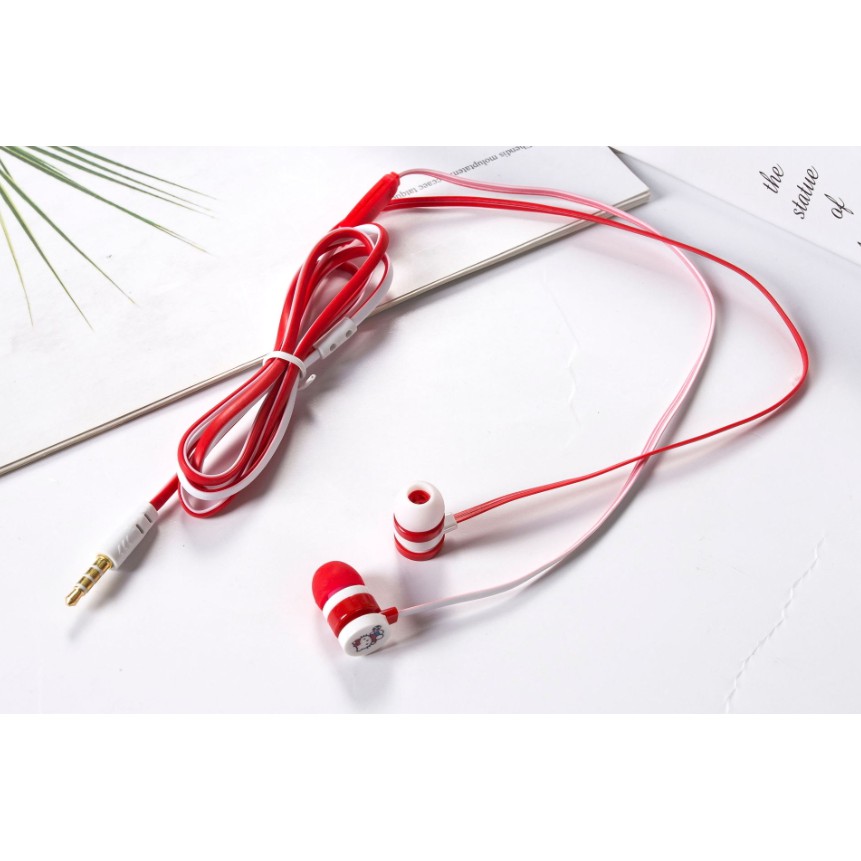 [L-32] Headset Earphone Karakter HELLO KITTY / Earphone + Wadah Earphone HELLO KITTY Lucu Unik Imut