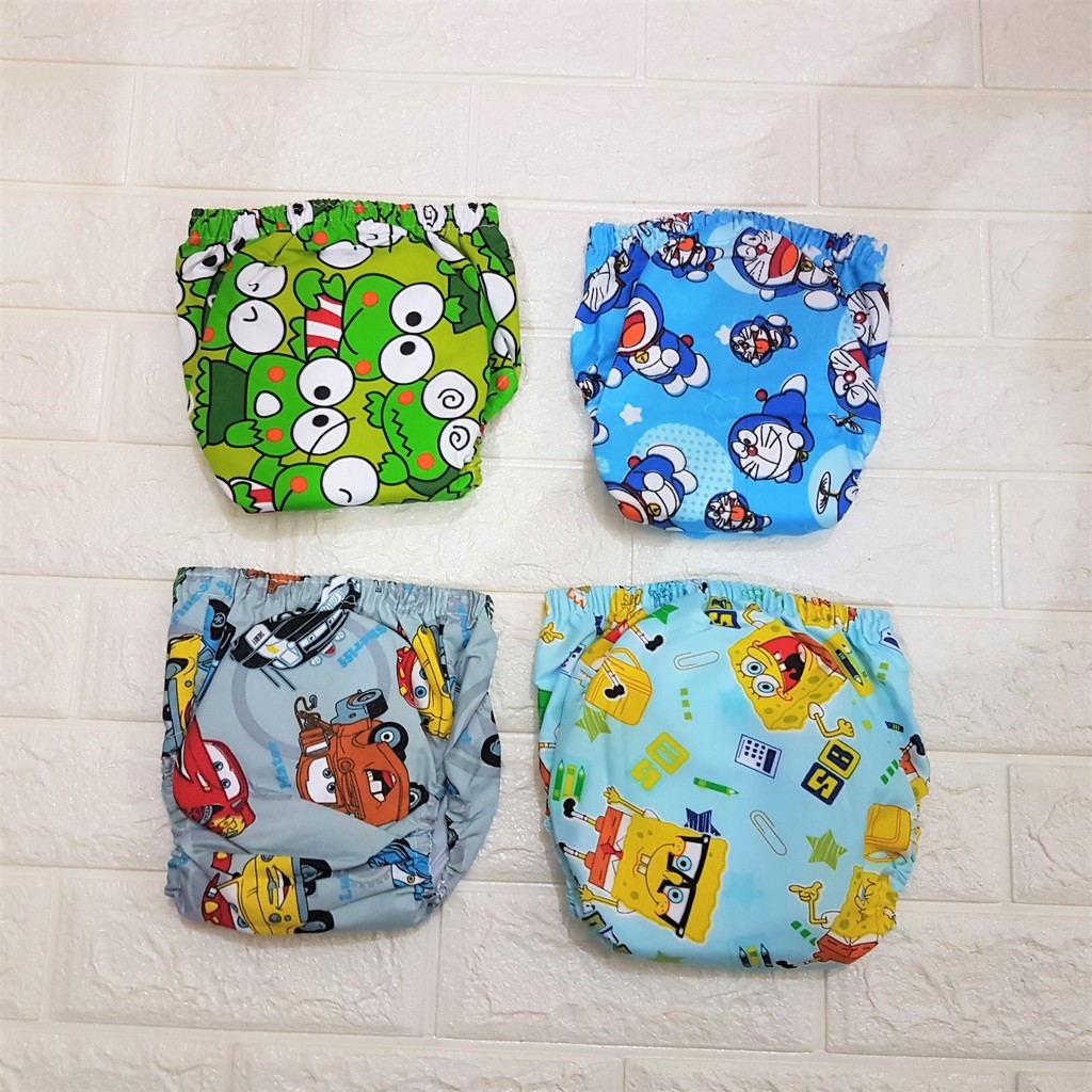 Popok Clodi Bayi Pakai Ulang Kain Motif Celana Bayi Anak Cuci Ulang Insert Lampin Clody Clodi