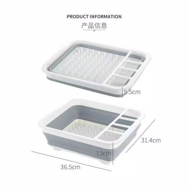 Rak Piring Lipat Silicone Rak Tempat Pengering