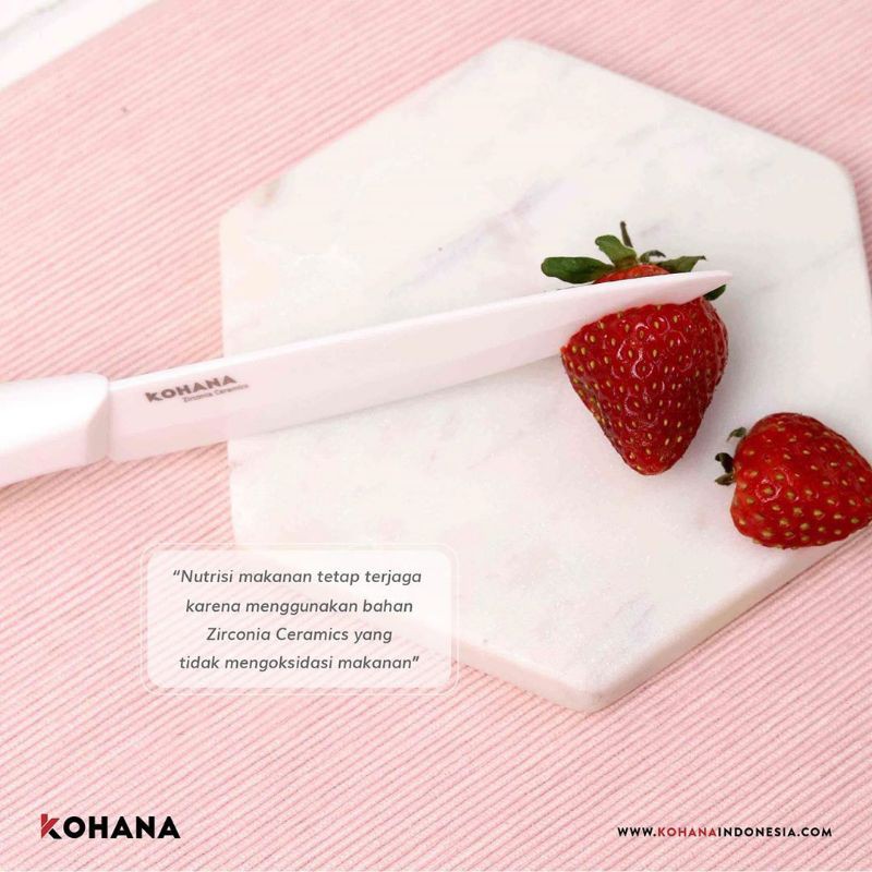 Kohana Paring Knife / Ceramic Scissors / Travelling Folded Ceramic / Cleaver Knife / Utility / Chef | Pisau Gunting Keramik